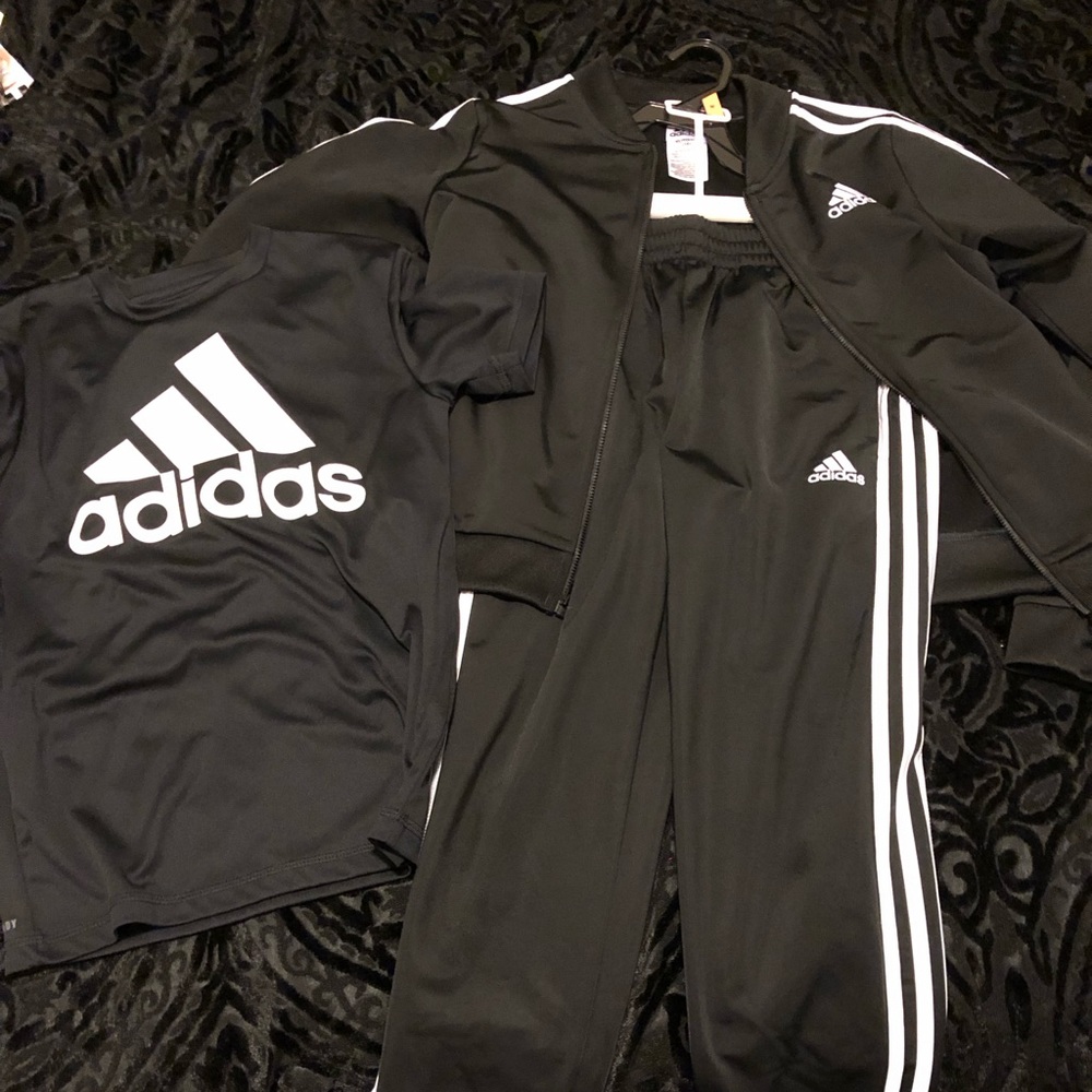 Kids adidas top, bottom, and shirt